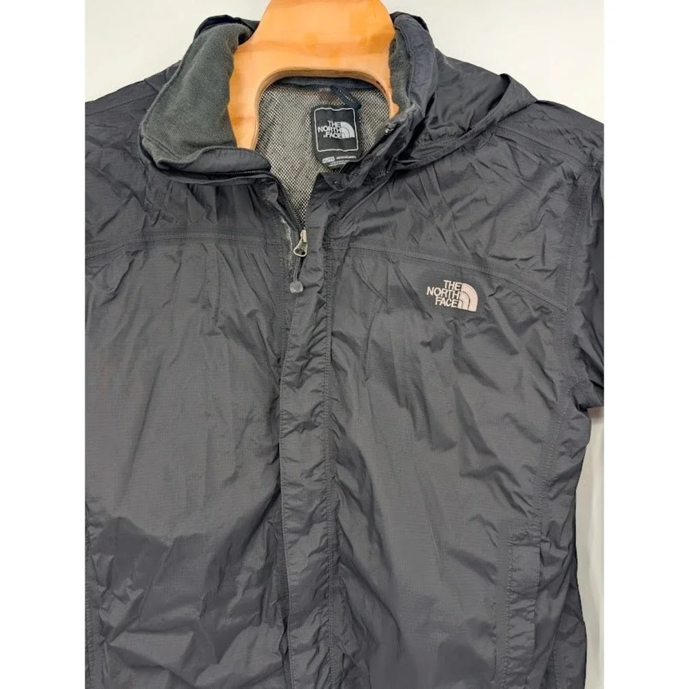 The North Face Hyvent Jacket Full zip Black Waterproof Windbreaker Jacket sz XL